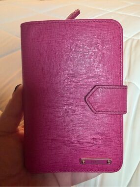 Fendi Pink Saffiano Leather Wallet